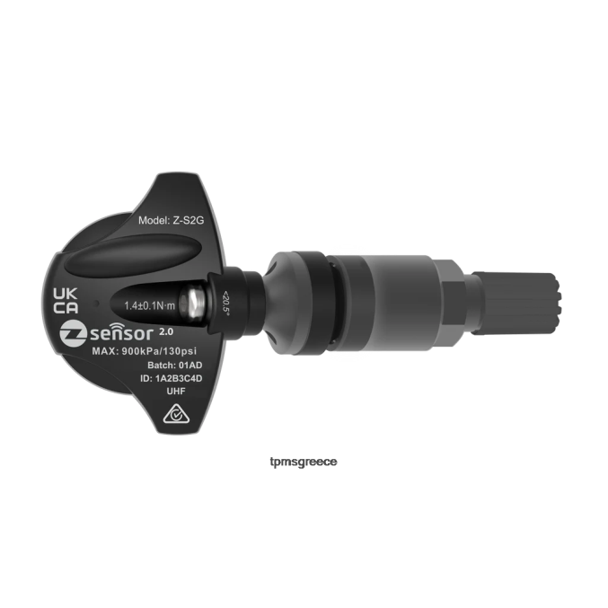 Maserati oe αντικατάσταση αισθητήρα tpms - oe p/n 50554747 freq 433mhz 0RZL677 - TPMS Μηχανησ μεταλλικό στέλεχος βαλβίδας - σκούρο γκρι